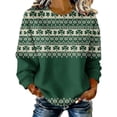 thumbnail image 2 of Women's St. Patrick's Day Shirt Shamrock Print Long Sleeve Pullover Irish Clover Sweatshirts Casual Holiday Tops(Dark Green,L), 2 of 4