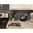 thumbnail image 2 of Bearded Collie Fall Kitchen Pumpkins Glass Cutting Board Large 12 in x 15 in, 2 of 5