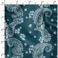 thumbnail image 2 of Soimoi Poly Canvas Green Fabric By the Yard - 56 Inch Wide - Leaves Paisley Botanical - Nature's Beauty Enhanced with Paisley Patterns and Leaves Printed Fabric, 2 of 6