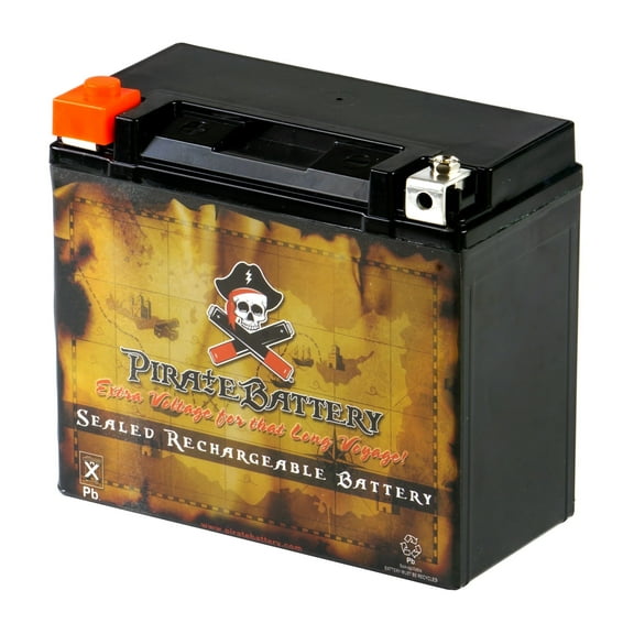 Pirate Battery Ytx20-bs (20-bs 12 Volts,18 Ah, 270 Cca) Motorcycle Battery for Harley-davidson 1340cc Fx/fxr Series 1985