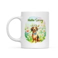 thumbnail image 2 of Dachshund Hello Spring Time Flower Floral Nature Mug Wiener Dog Lover Gifts Idea Coffee Tea Cup - 02031, 2 of 4