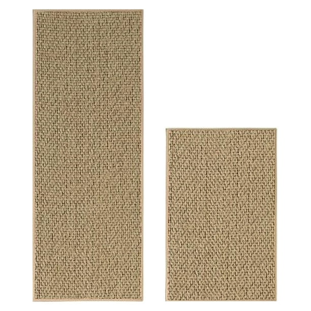 Alfombra Con Aspecto Lino Antideslizante A Las Manchas (Beige)