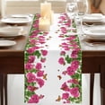thumbnail image 3 of Table Runners 48 Inches Long Dress Scarves, Pink Spring Floral Farmhouse Kitchen/Dining Table Runner, Short Coffee Tablerunners, Butterfly Farmhouse 13x48 Inch, 3 of 9