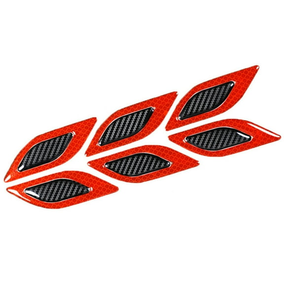 Car Reflective Trim Door Side Marker Stickers Car Door Edge Exterior Guard Stickers Accessories Set of 6