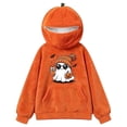 thumbnail image 6 of XAOFW Halloween Pumpkin Hoodies For Women Ghost Printed Long Sleeve Hooded Sweatshirt Loose Fit Pullover Hoodies With Pockets Breathable Tops M, 6 of 6