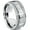 Silver, variant on Mens Titanium Wedding Band Ring Double Row Cubic Zirconia Comfort-Fit