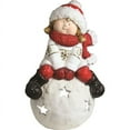 thumbnail image 2 of Northlight 19.25" Christmas Morning Girl on a Snowball Christmas Tealight Candle Holder - Red/White, 2 of 2