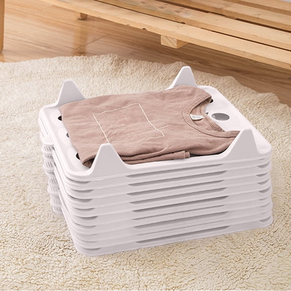 BAOPAI Lazy Person Clothes Folding Board for Vertical Storage Wrinkle Proof Shirt and Pants Folder Space Saving Wardrobe Organizer with Easy Handle Design