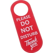 CCOCC Double Sided Do Not Disturb Door Sign, Durable Leather Hotel Doorknob Hanger, Privacy Hanging Board for Home, Office, and Hotel Room