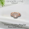 thumbnail image 4 of Bridal Set for Women Halo CZ Plated Gold Engagement Rings Ginger Lyne Collection, 4 of 7
