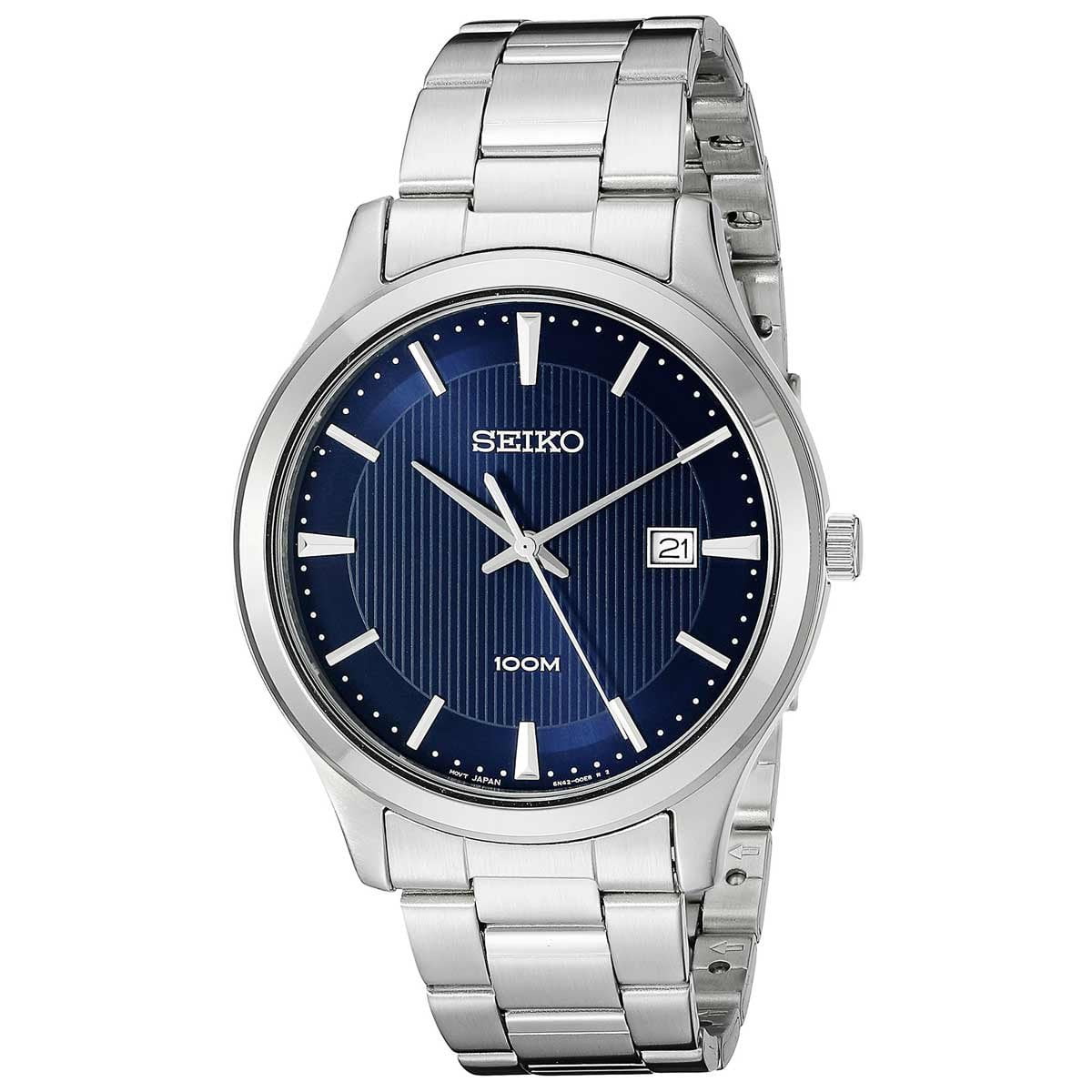 seiko blue dial watch