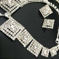 thumbnail image 4 of Boda Rhinestone Nupcial Conjunto Joyas De Cristal Colr De Pendiente Hugo Prom de la joyería, 4 of 4