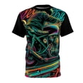 thumbnail image 1 of 1970's Retro Neon Lights Classic Motorcycle T-Shirt (S-3XL), 1 of 7