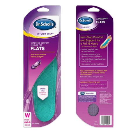 Dr. Scholl's Step Flats Superior Foot Arch Support, Women 6-10, 1 Ct