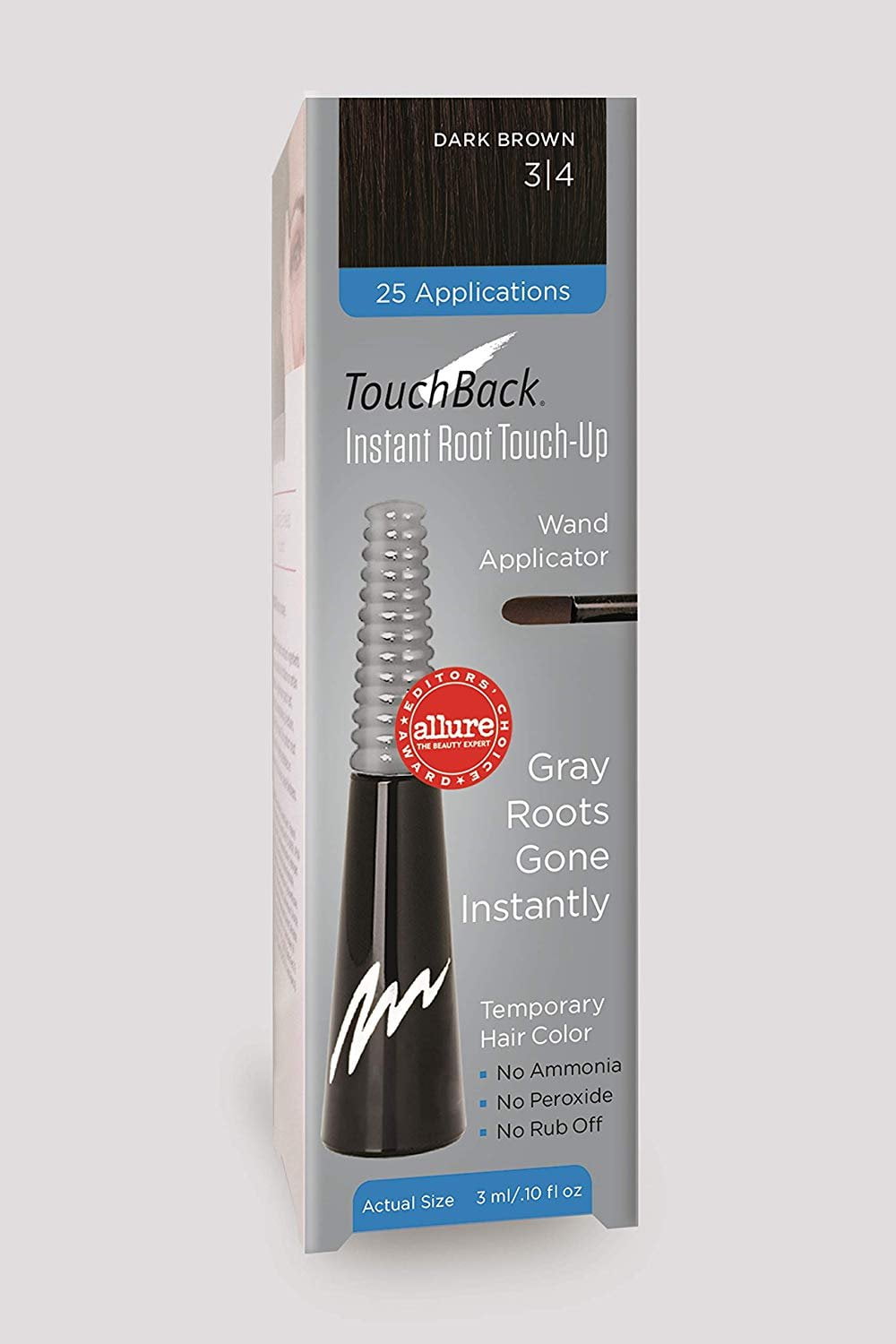TouchBack Wand for Gray Root Touch Up (Dark Brown)
