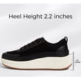 thumbnail image 4 of LUCKY STEP Fashion Chunky Braided Uppers Uppers Sneakers Platform Casual Shoes,Black Knit,Womens, 4 of 10