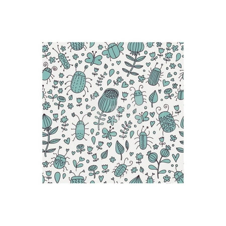 Wall Art Butterflies And Flowers Cute Bugs in Flowers. Cartoon Seamless Pattern with Bugs and Flowers. Butterflies in Meadow Print Wall Art By smilewithjul ()