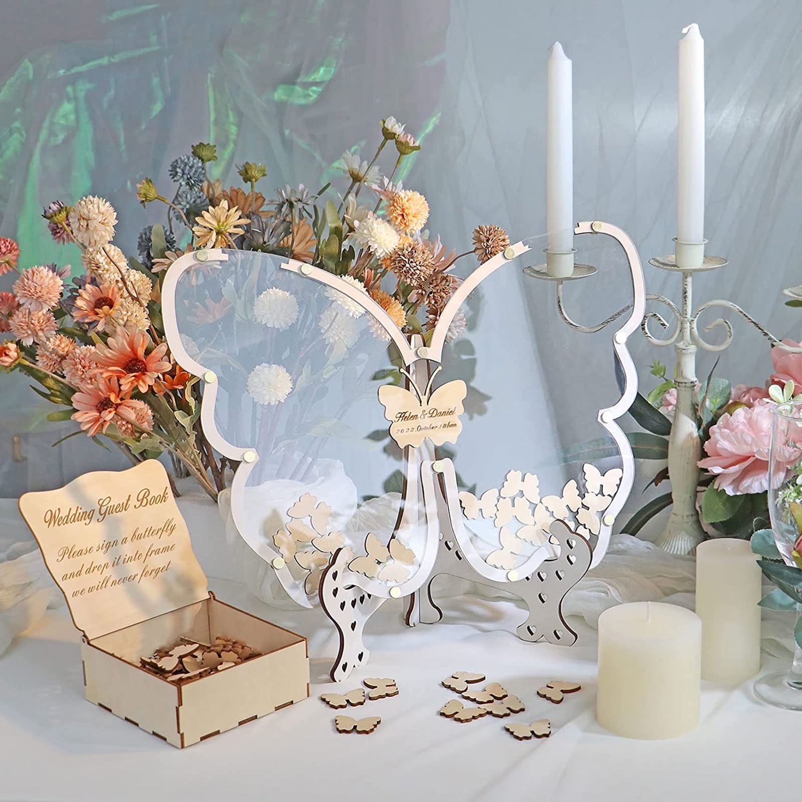 Butterfly Frame Wedding Guest Book Small Butterflies Reception