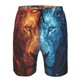 thumbnail image 3 of Fotbe Red And Blue Fire Lion Trajes de Baño Estampados para Hombre, Shorts de Verano de Secado Rápido, Ropa de Playa, Bañadores-3X-Large, 3 of 6