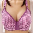 thumbnail image 2 of HBFAGFB Bras for Women Comfortable Front Button Built-In Bra without Steel Ring Underwear Purple Size 46, 2 of 3