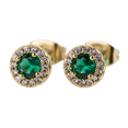 thumbnail image 1 of Aretes para Mujer Oro 14k LuckyLy con Zirconias, Modelo Judy esmeralda UNITALLA, 1 of 6