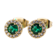 thumbnail image 1 of Aretes para Mujer Oro 14k LuckyLy con Zirconias, Modelo Judy esmeralda UNITALLA, 1 of 6