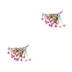 thumbnail image 3 of Matsuzay 2X jardín 5 tenedores flores artificiales sin imitación violeta plantas falsas ramo de simulación resistente al desgaste para maceta Rosa 2Conjunto, 3 of 6