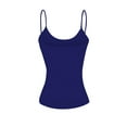 thumbnail image 3 of Basic Women Camisole Cami Built-In Shelf Bra Adjst Strap Tank Top - Junior Size, 3 of 4