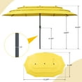thumbnail image 2 of Autlaycil 15ft 3-Tiers Patio Umbrella with Airflow Smooth and Stable, Lock Bolt and Crank Rectangular umbrella for Deck Lawn Garden Yard, Bright Yellow, 2 of 7