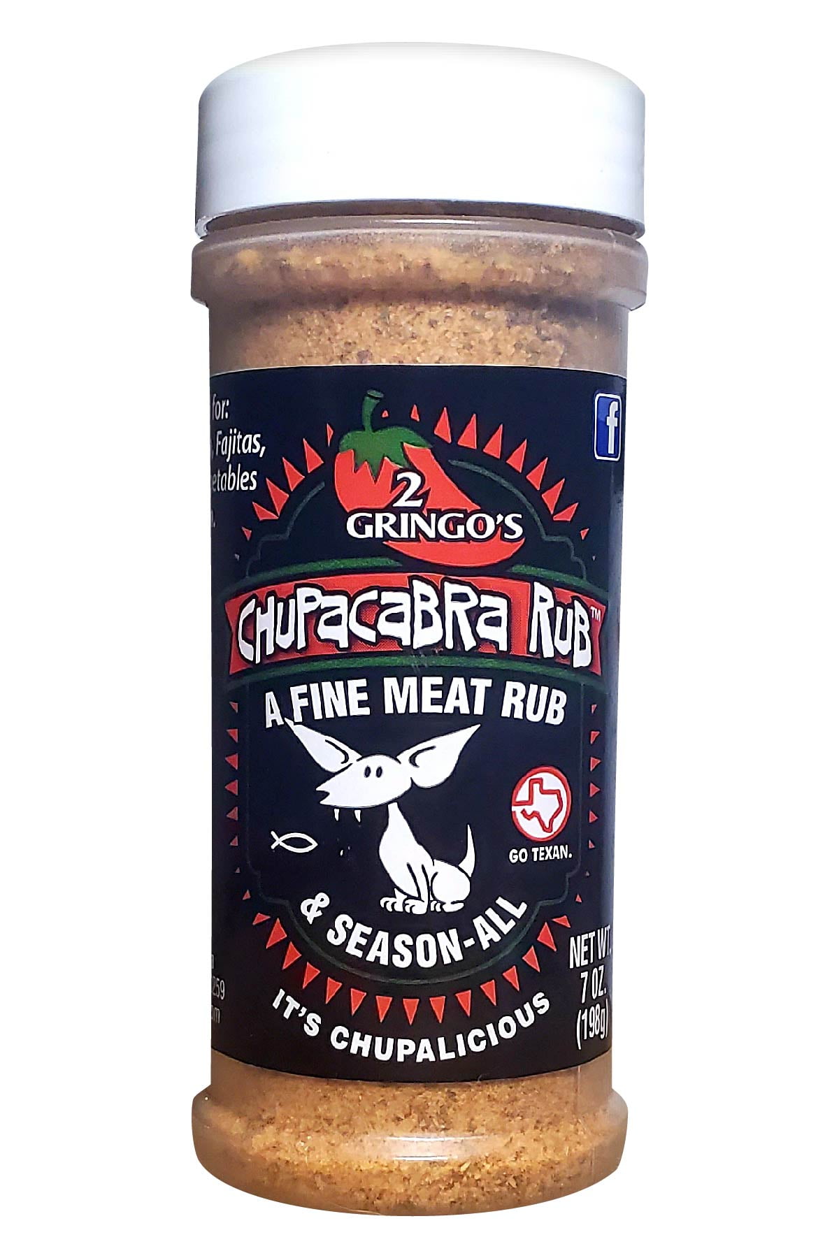 2 Gringos Chupacabra Original Rub Seasoning, 7oz