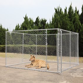 Gymax Large Pet Dog Run House Kennel Shade Cage 7 5 X7 5 Roof
