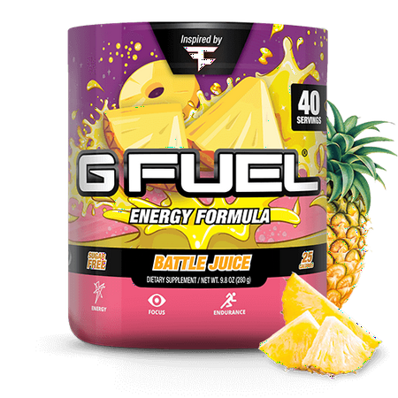 (2 pack) G Fuel Elite Energy and Endurance Powder Tub, FaZe Battle Juice, 40 Servings, Inspired by Faze Clan