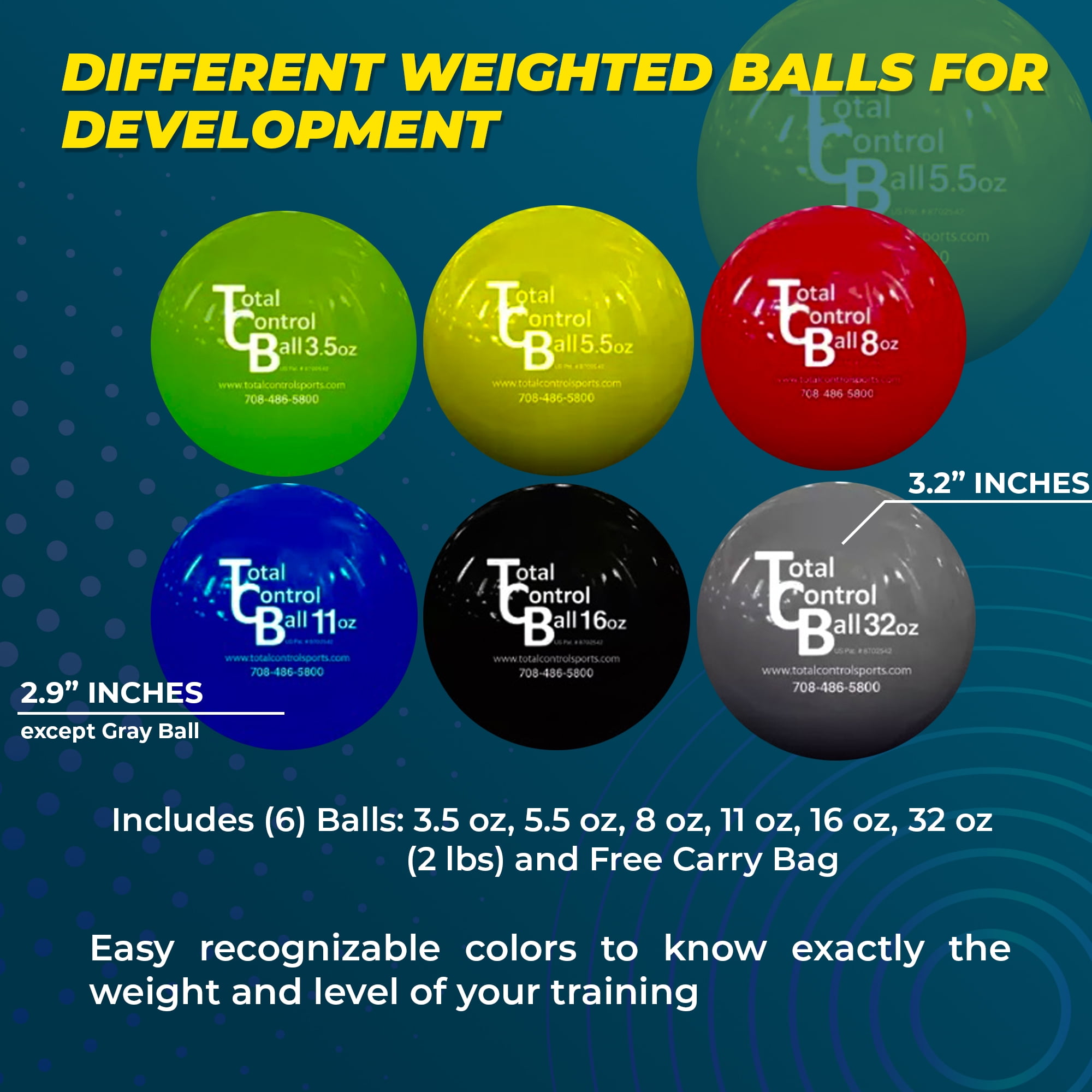 Tcb Total Control Plyo Weighted Ball Training Set One Size Fits
