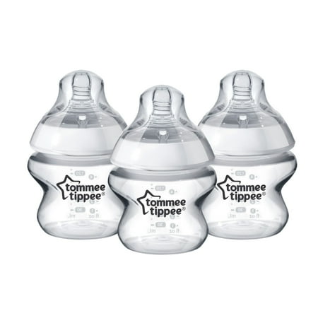 Tommee Tippee Closer to Nature Baby Bottle  Breast-Like Nipple with Anti-Colic Valve, BPA-free – 5-ounce, 3 Count