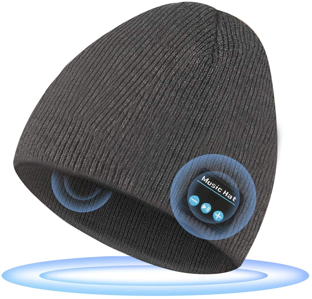 Unisex Music Beanie for Outdoor Sports Gifts Christmas Birthday Bluetooth Beanie Hat Music Hats with Built-in Microphone,Winter Hat Built-in Detachable HD Stereo Speakers & Microphone 