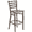 Cherry Wood Seat/Clear Coated Metal Frame, variant on Flash Furniture HERCULES Series Silver Antique Finish with Clear Coat Ladder Back Metal Restaurant Barstool - Walnut Wood Seat
