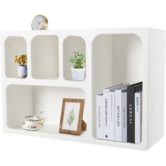 Miumaeov Modern Geometric Arched Wall Storage Cabinet, Modern Wall Shelves for Wall Decor, Floating Shelves, Wall Mounted Storage Organizer