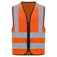 thumbnail image 5 of Alvivi Children Safety Vest Visibility Personalized Vest Volunteer Cycling Skiing Riding Waistcoat with Reflective Strip A Orange 10-12, 5 of 7