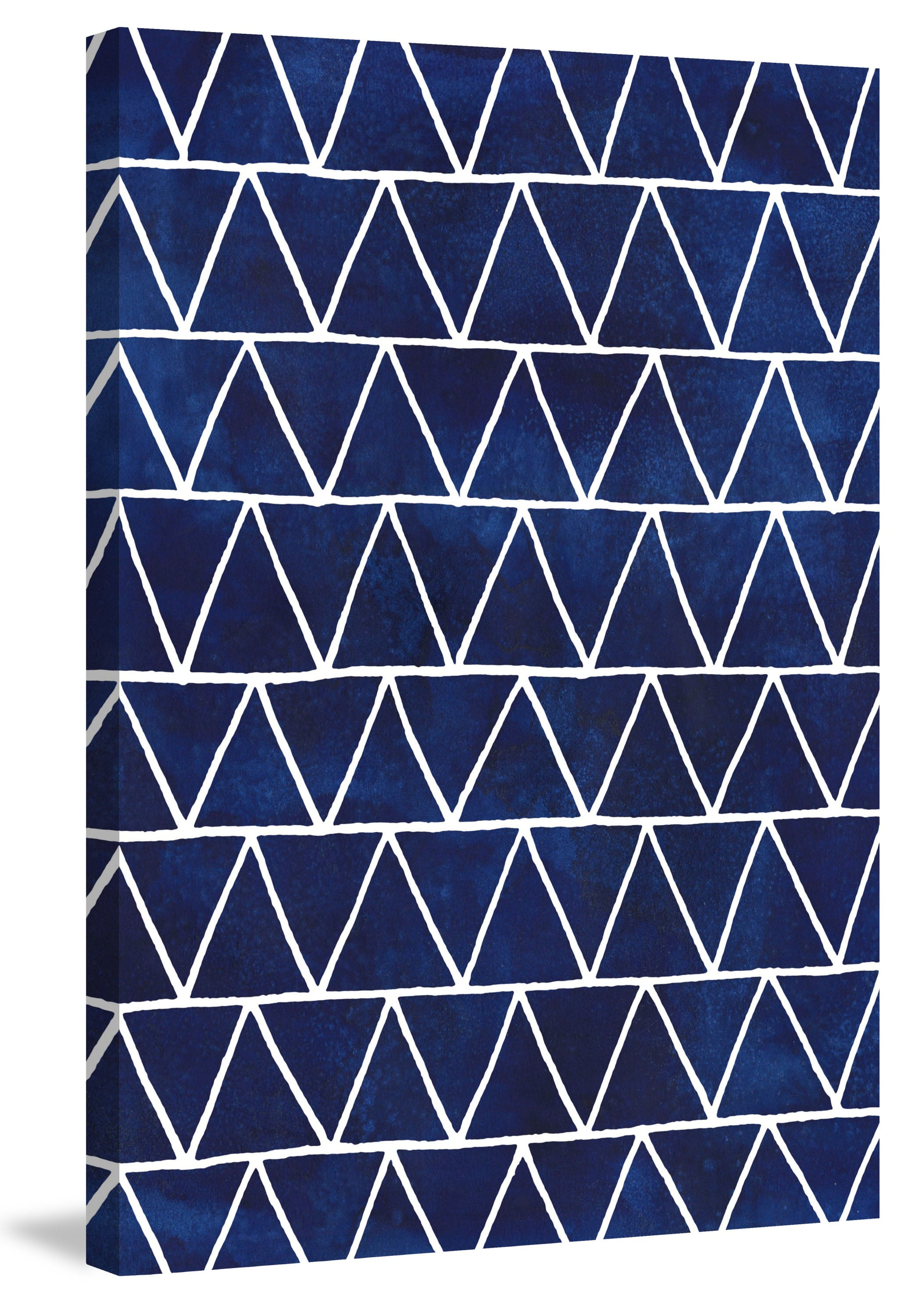 "Indigo Pattern IV" Painting Print on Wrapped Canvas