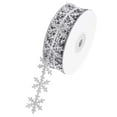 thumbnail image 1 of 1pc Snowflake Ribbon Diy Jewelry Accessory Gift Packing Ribbon Diy Wrapping Prop, 1 of 9