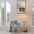thumbnail image 2 of Teamson Home Floor Lamp USB Port & Wooden Table Black Modern Lighting VN-L00071B, 2 of 10