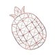 thumbnail image 1 of Fruit Basket Hollow Iron Pineapple Shape Kitchen Living Room Organizer Golden Storage 1Pcs, 1 of 3