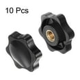 thumbnail image 3 of Uxcell 10 Pieces Star Knobs M8 Female Thread 32mm Head Non-Through Hole Clamping Handles Nuts Black, 3 of 5