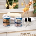 thumbnail image 7 of 4 Pack Train in Blue Sky Qtip Holder Dispenser Clear Plastic Storage Apothecary Jars for Cotton Swabs Balls Pads Floss, 7 of 7