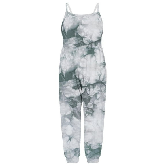 Utoimkio Baby Cute Summer Overall Rompers for Girls Kids Backless Harem Strap One Piece Jumpsuit Toddler Pants Size 1-6Y