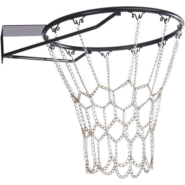Basketball Net Of Heavy-Duty Galvanized Steel Chain, Easy To Install On Most Standard Hoops