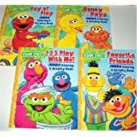 Sesame Street Coloring & Activity Book (Set of 4 Books)