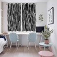 thumbnail image 4 of Black Striped Kitchen Curtains Window Panels, Retro Wave Lines Texture Simple Insulated Window Treatment Curtain, Grommet Curtains for Bedroom/Living Room/Bathroom, 2 Piece 52"Wx63"L, 4 of 8