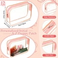 thumbnail image 3 of Bolsa de maquillaje Huhumy con 12 iniciales personalizadas de la A a la Z con parches, 3 of 7