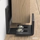thumbnail image 3 of Guía para puerta corrediza, guía en U montada en la pared para puertas con ranuras y sin ranuras, ancho de riel ajustable de acero inoxidable para un funcionamiento suave, fondo plano protector para, 3 of 5